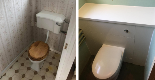 Toilet repair and new toilet